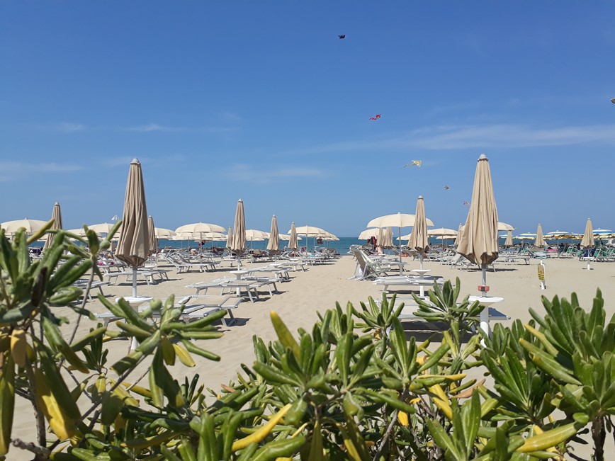 Itálie Rimini pláž Atlantika